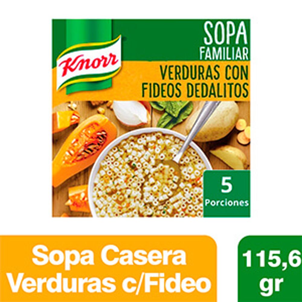 Sopa Knorr Vegetales Con Fideos Dedalitos 105 G Alberdisa 1170