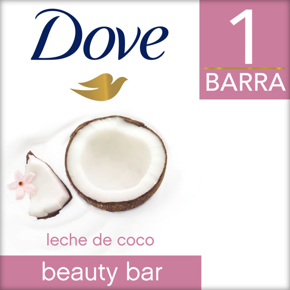 Jabón de Tocador Dove Leche de Coco 90grs.
