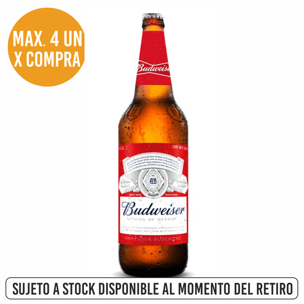 Cerveza Budweiser Retornable 1 lt