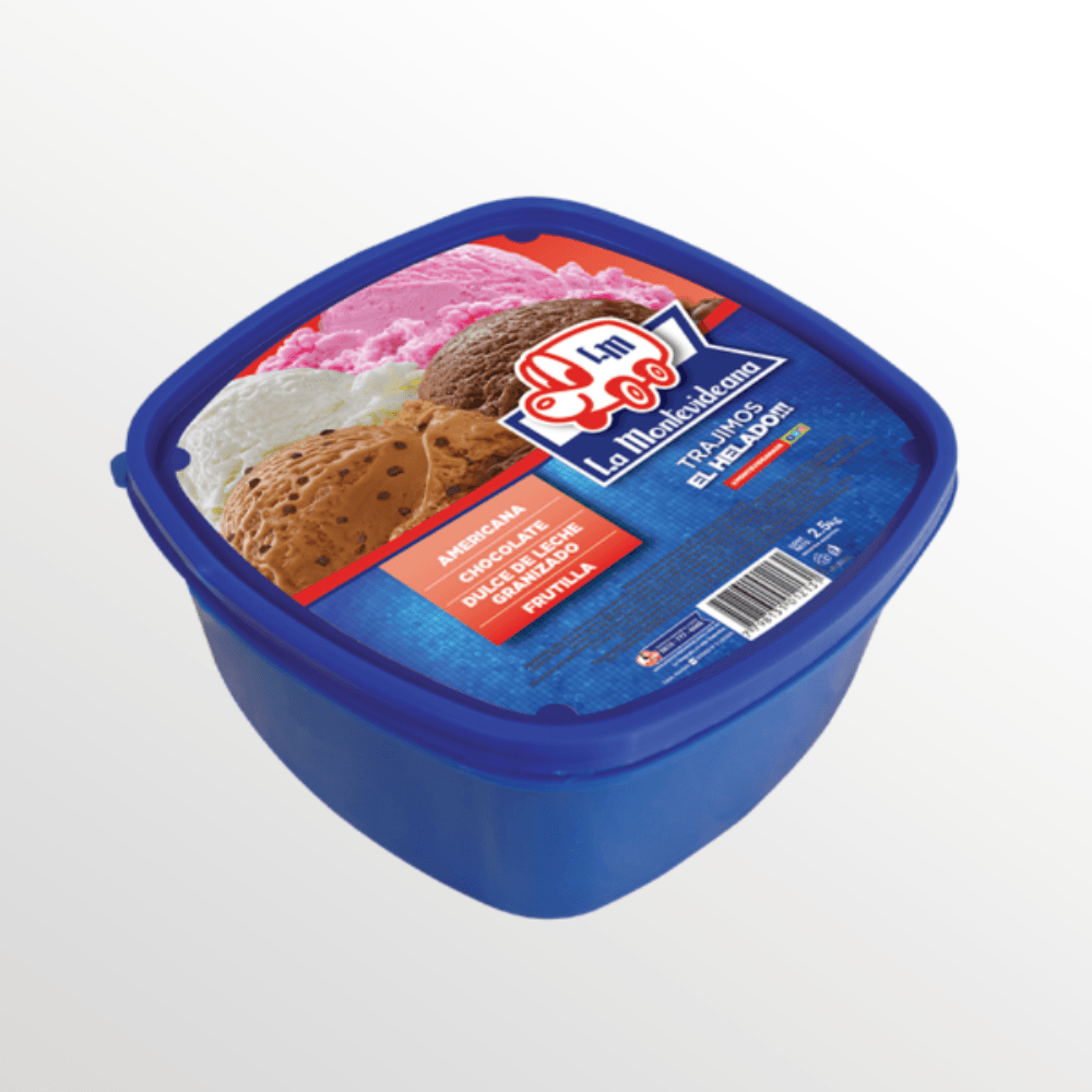 Helado La Montevideana Choc-DDL-Graniz-Ame-Frut 2.5kg