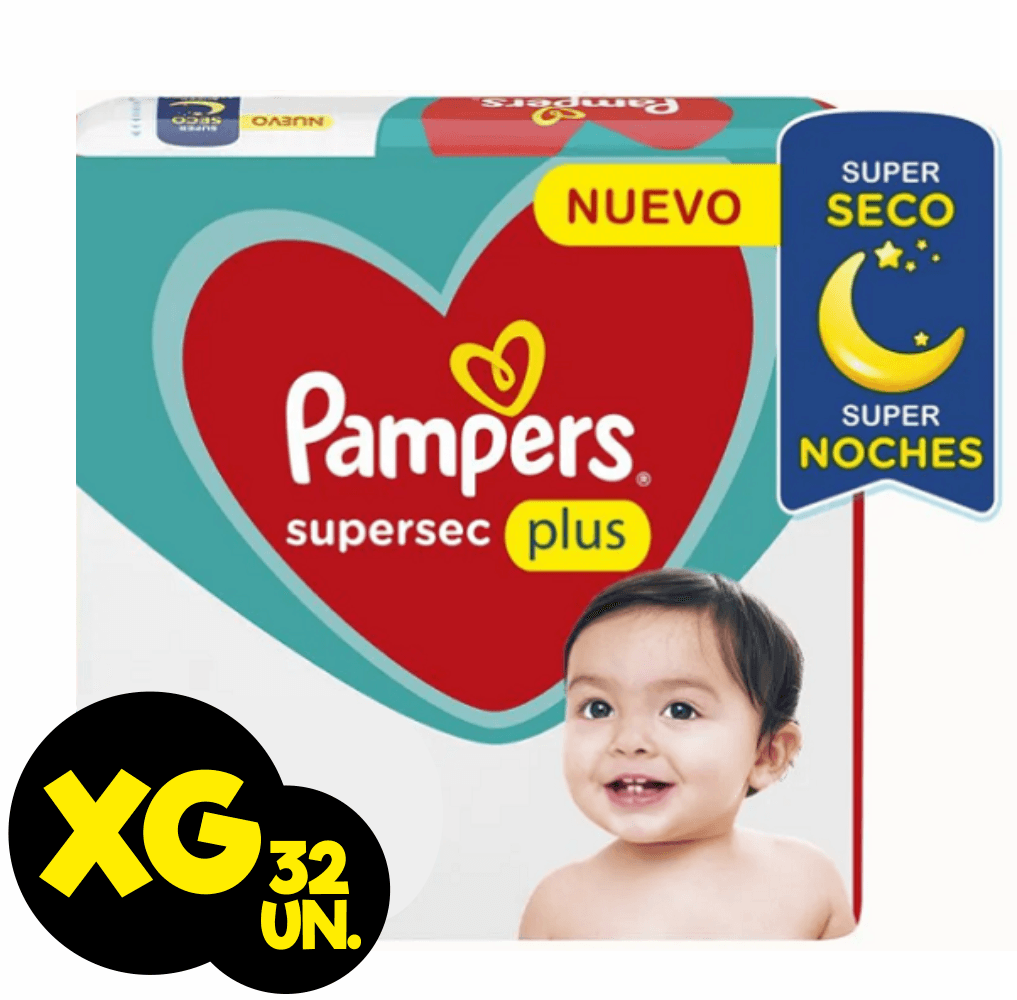 Pañal Pampers Supersec Plus XG x 32un