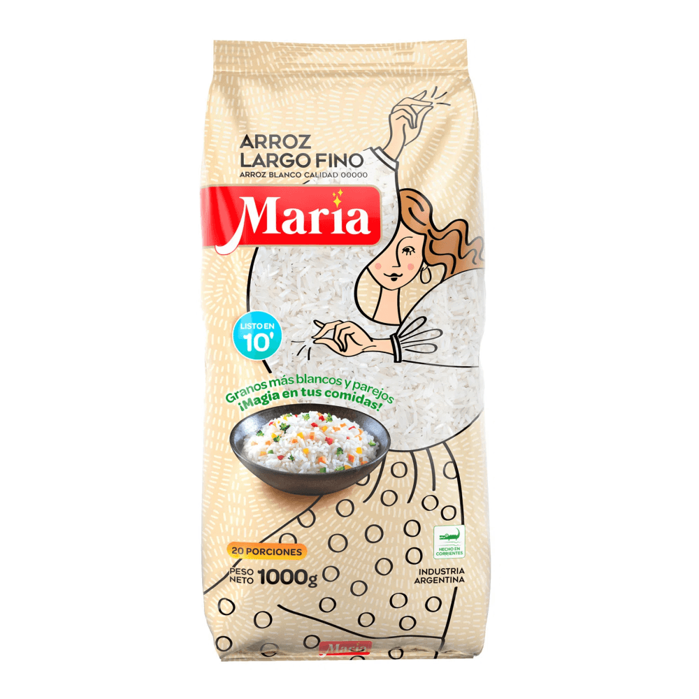 Arroz Maria Largo Fino 1kg - alberdisa