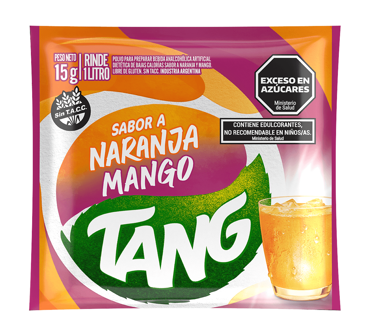 Jugo Tang Naranja Mango 15 Gr