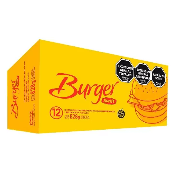 Medallón Swift Burger 12 Un 828Gr
