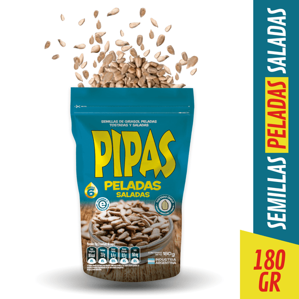 Pipas Peladas Sin Sal x 180g - Pipas