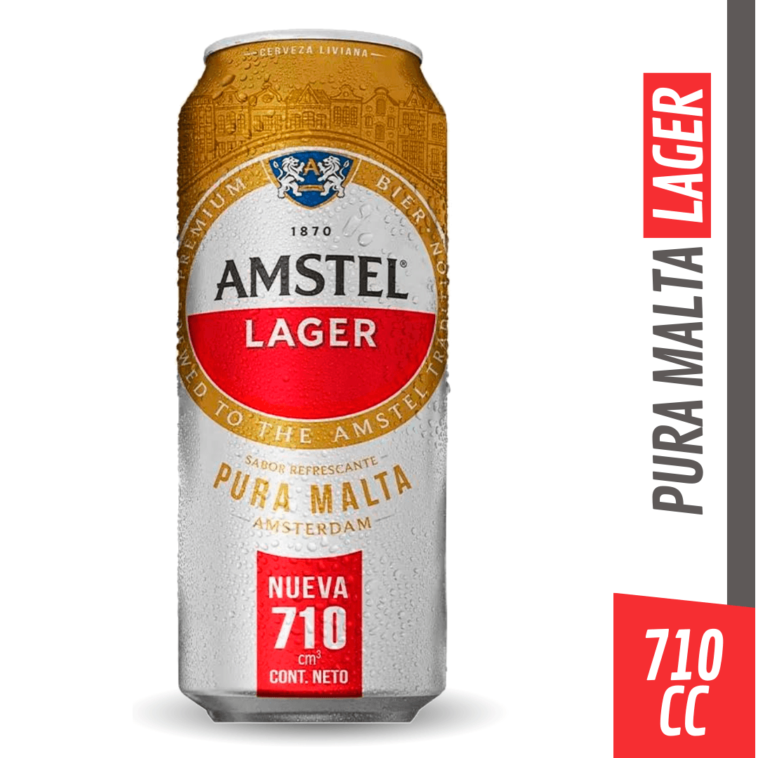 Cerveza Amstel Lager Lata 710Cc