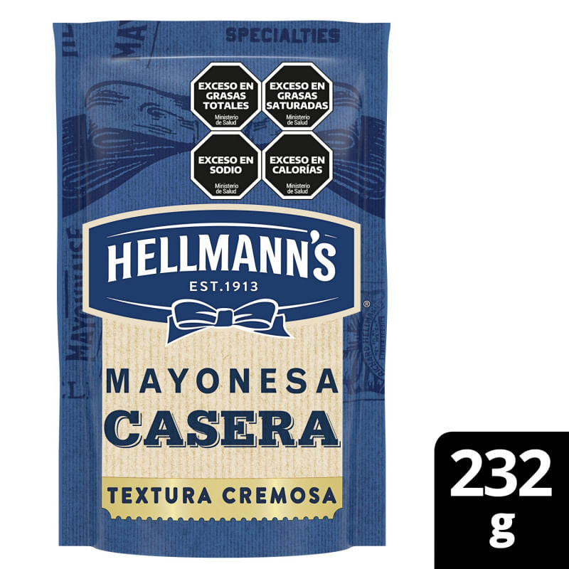 Mayonesa Hellmanns Receta Tipo Casera Dp 232Gr