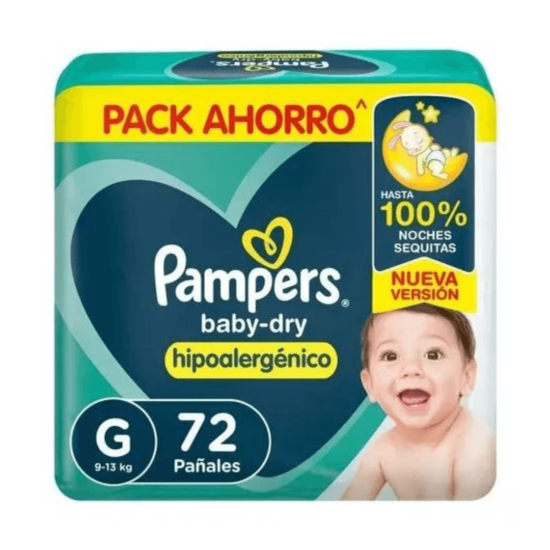 Pañal Pampers BabyDry G Jumbo 72un