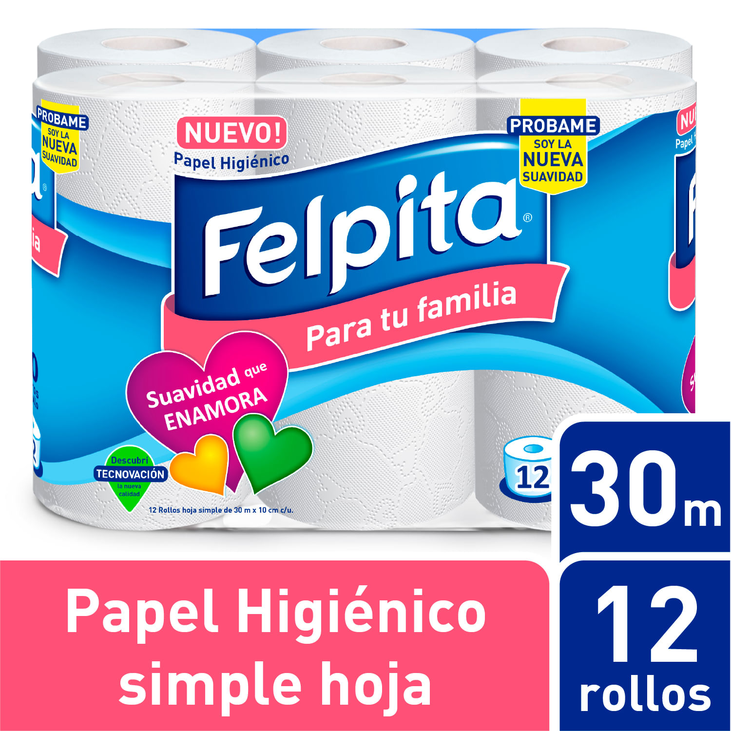 Papel Higienico Felpita Q Bco 12Ux30Mt