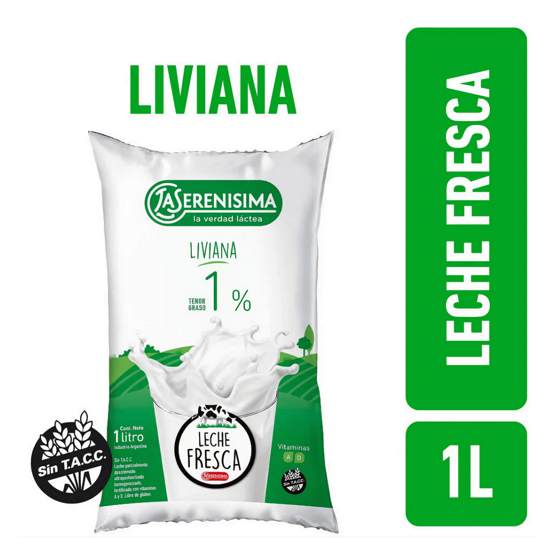 Leche La Serenisima Parcialmente Descremada Multidefensas Sachet 1Lt