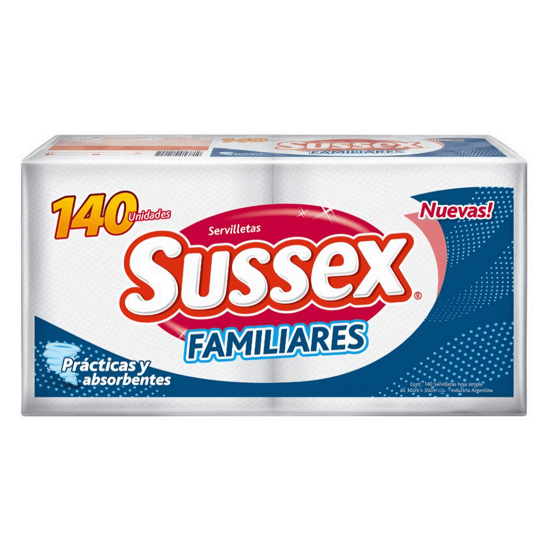 Servilleta Sussex Familiar 30x30cm 140un