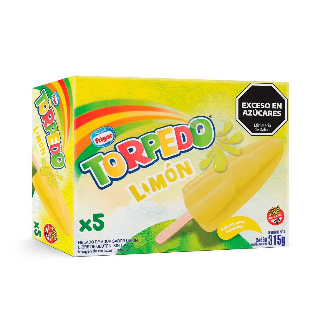Palito Helado Torpedo Limon de Agua 315Gr