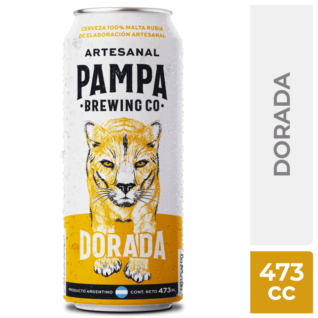 Cerveza Pampa Dorada Pampeana Lata 473Cc