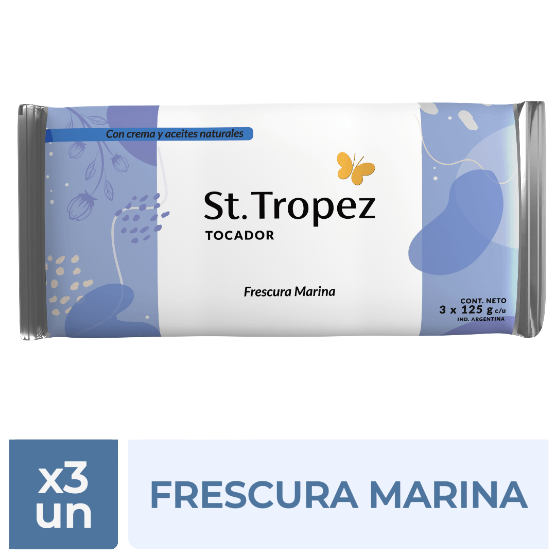 Jabon St. Tropez Frescura Marina 3x125Gr