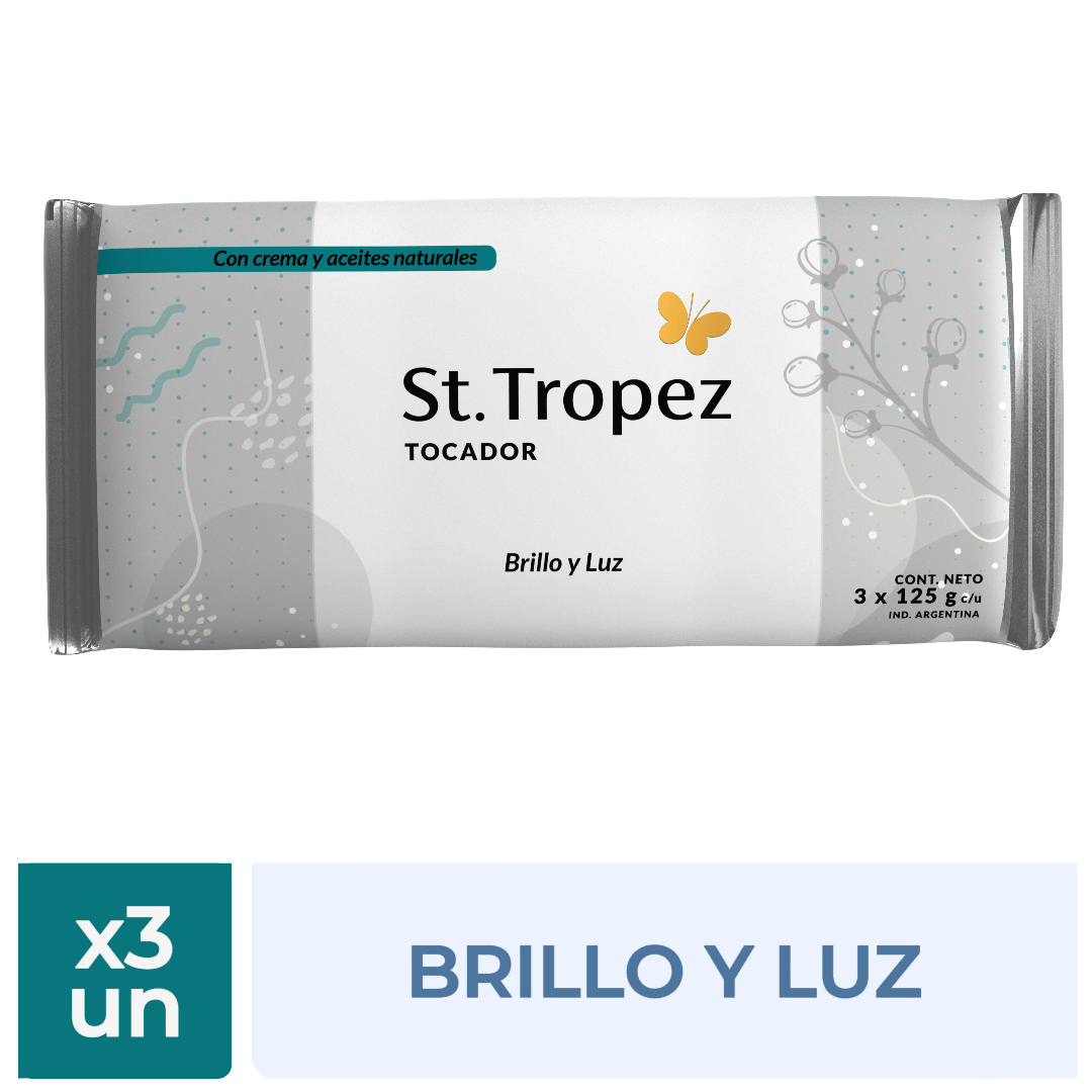 Jabon St. Tropez Brillo y Luz 3 x125Gr