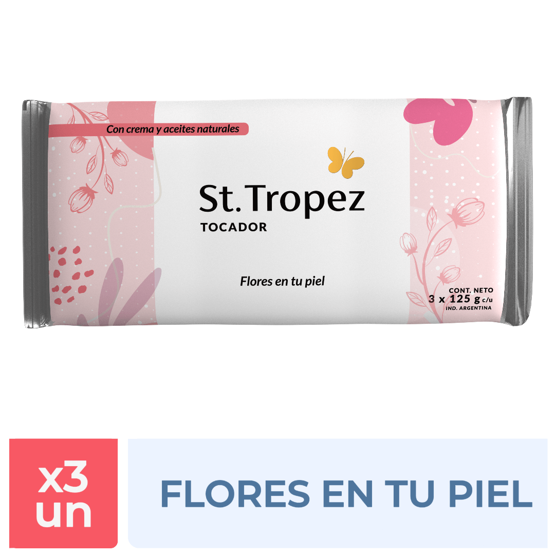 Jabon St.Tropez Flores en tu Piel 3x125