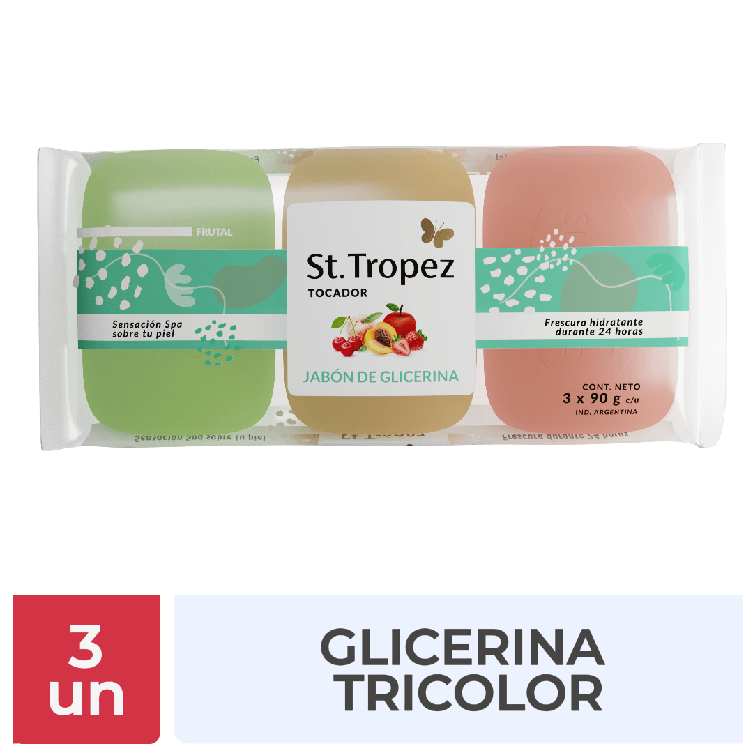 Jabon St.Tropez Glicerina Tricol 3x90gr