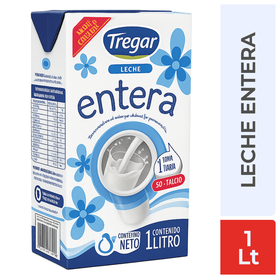 Leche Tregar Entera Larga Vida 1Lt