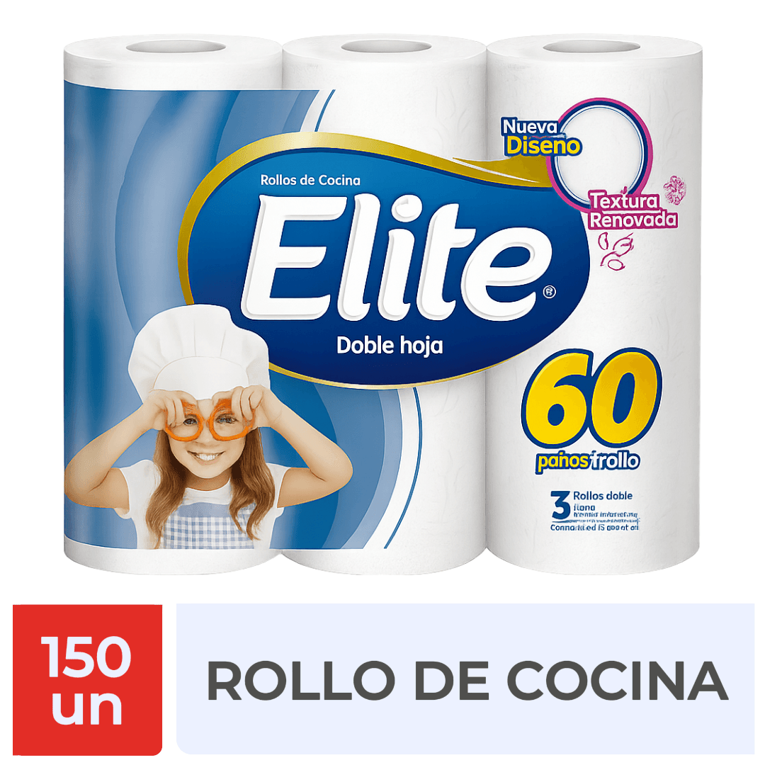 Rollo De Cocina Elite Doble Hoja 3x60paños
