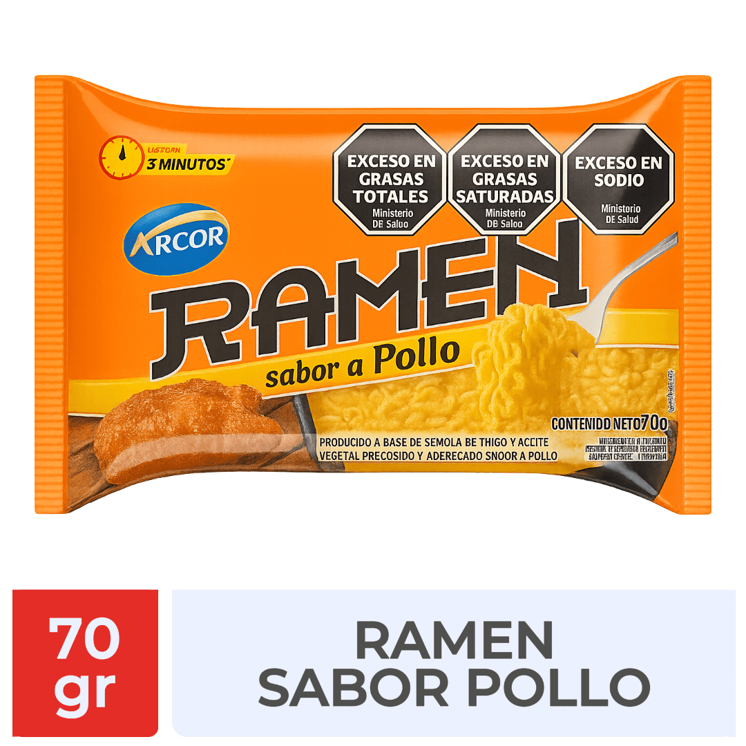 Ramen Arcor Sabor Pollo 70Gr
