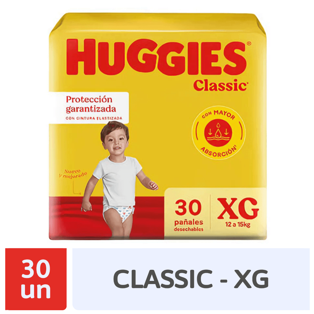Pañal Huggies Classic Jumbo XG 30un