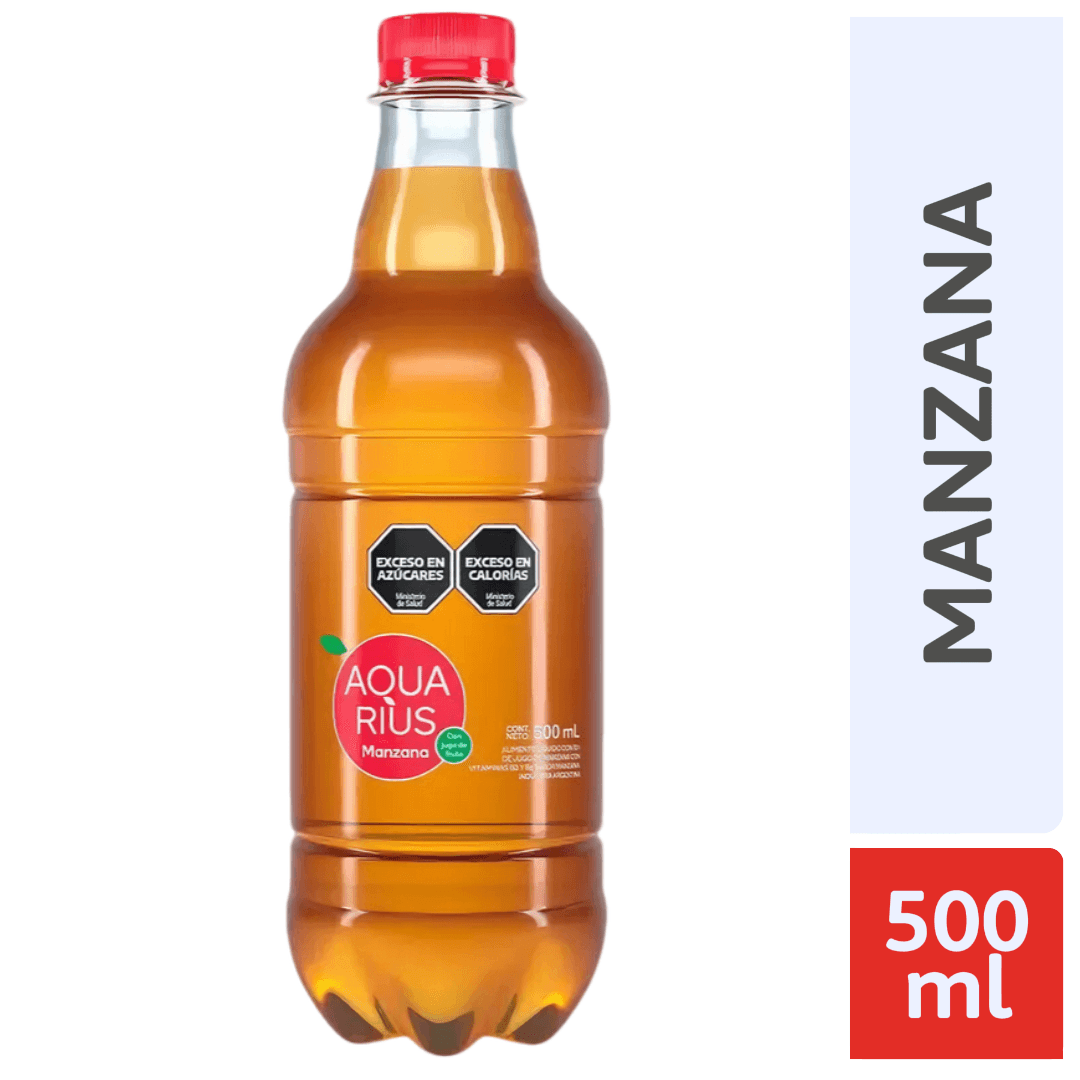 Agua Saborizada Aquarius Manzana 500 cc