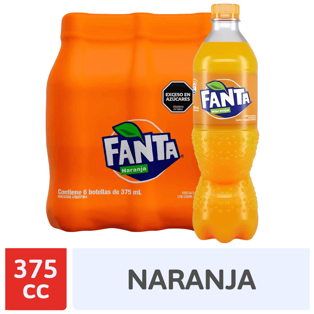 Gaseosa Fanta Six Pack 6 x 375 Cc
