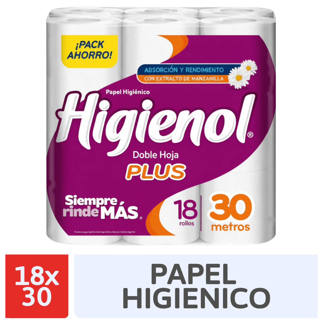 Papel Higienico Higienol DH Plus 18x30Mt