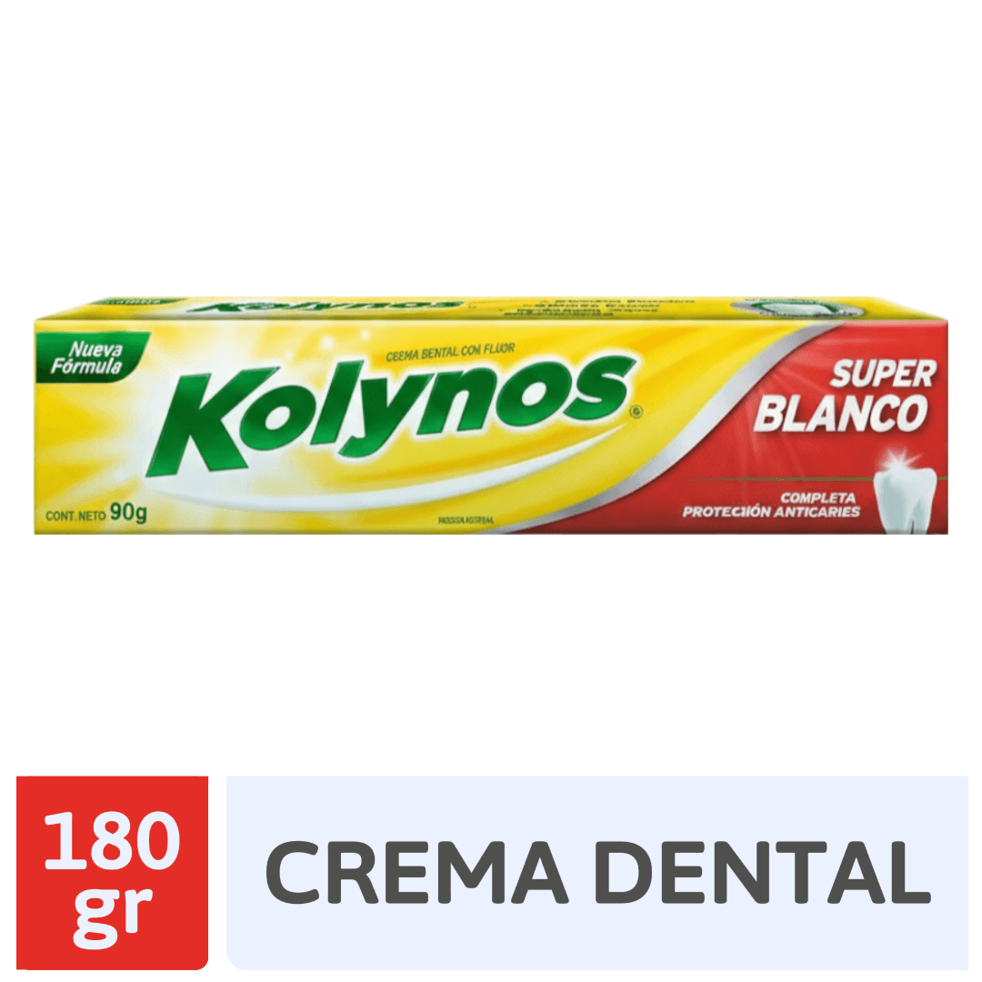 Crema Dental Kolynos Super Blanco 180Gr