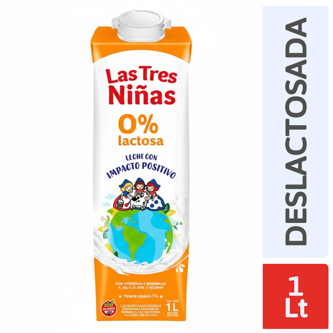 Leche Las Tres Niñas Deslactosada 1Lt