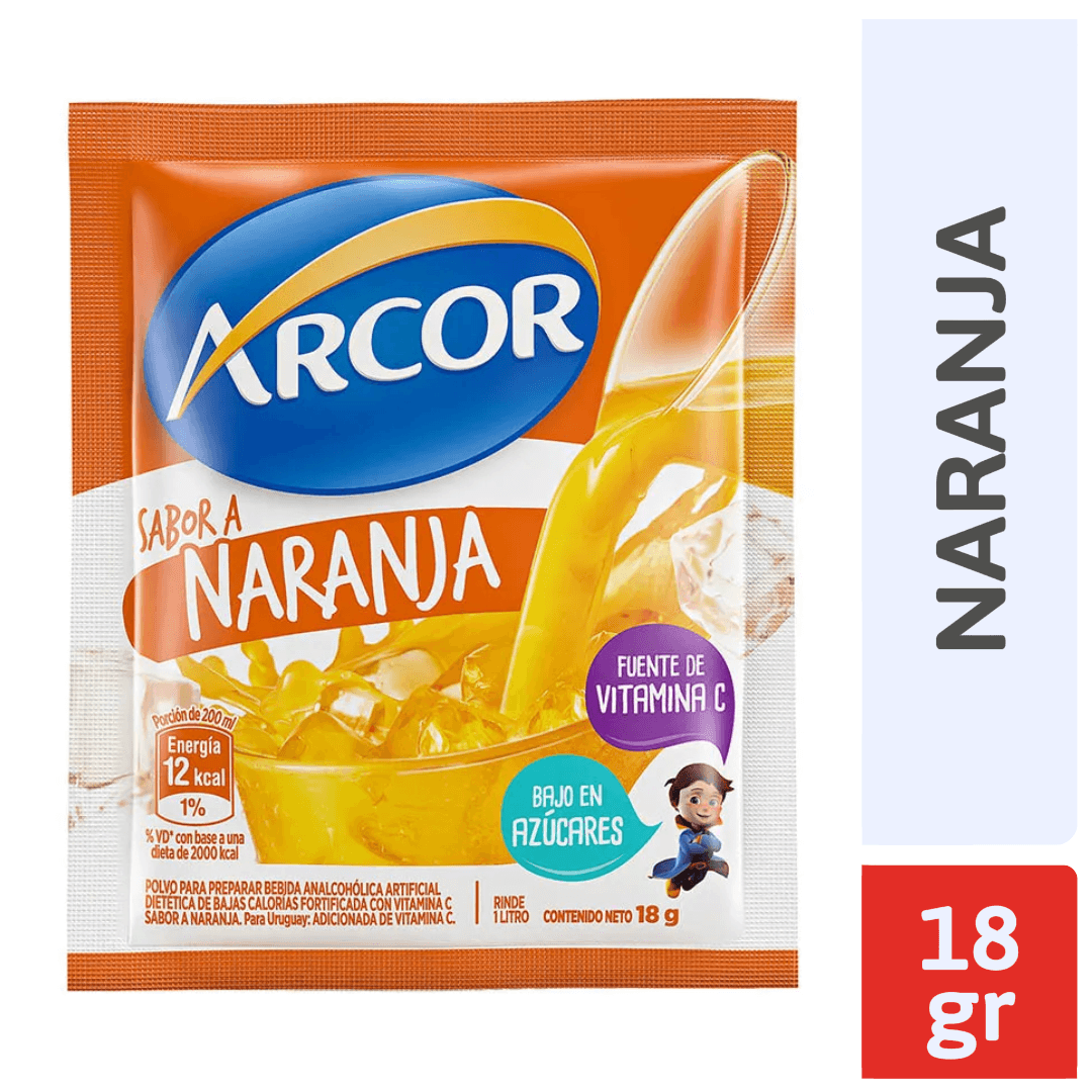 Jugo Arcor Naranja Sobre 18 Gr