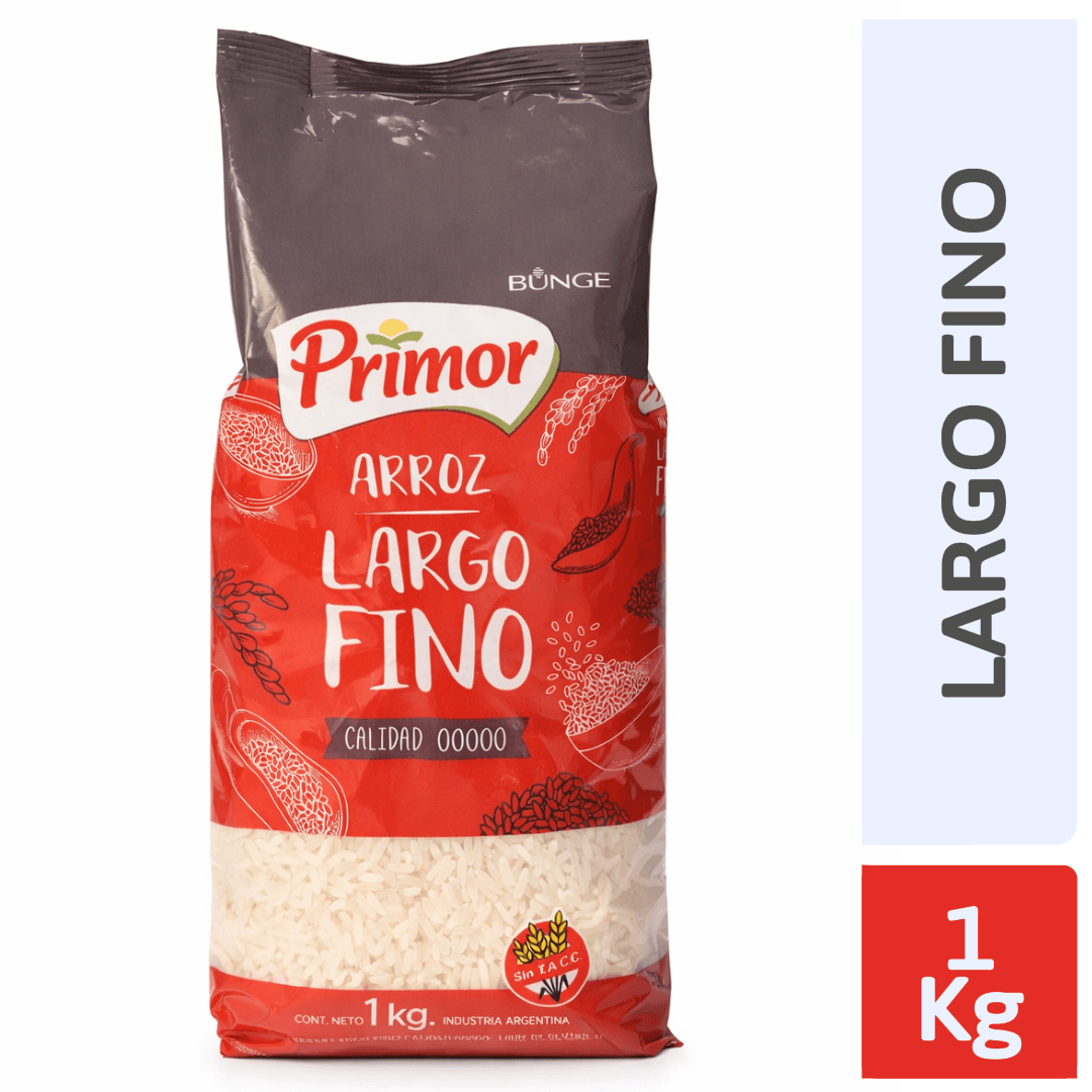 Arroz Primor Largo Fino bolsa x 1 kg