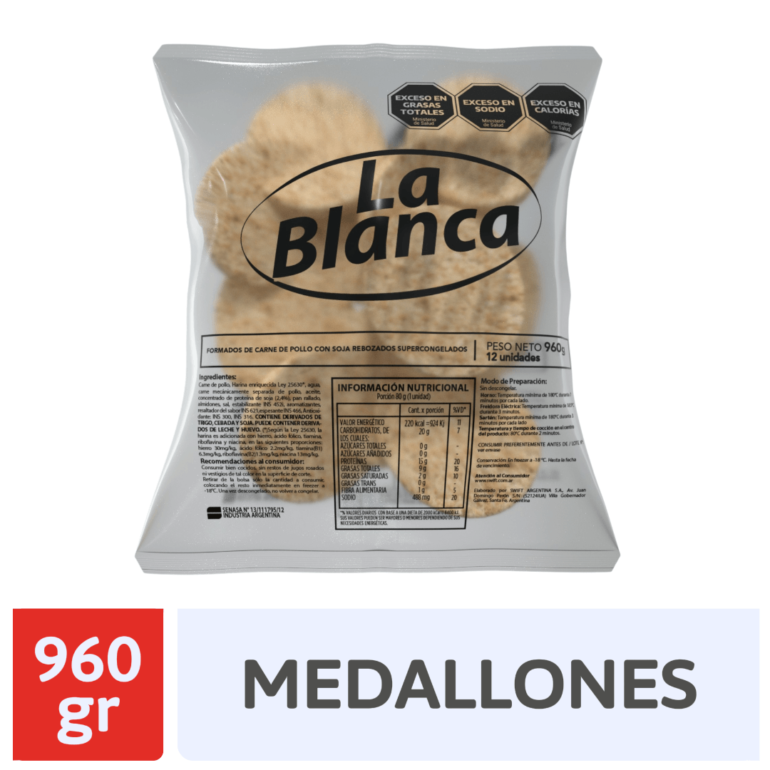 Medallones de Pollo La Blanca 960Gr