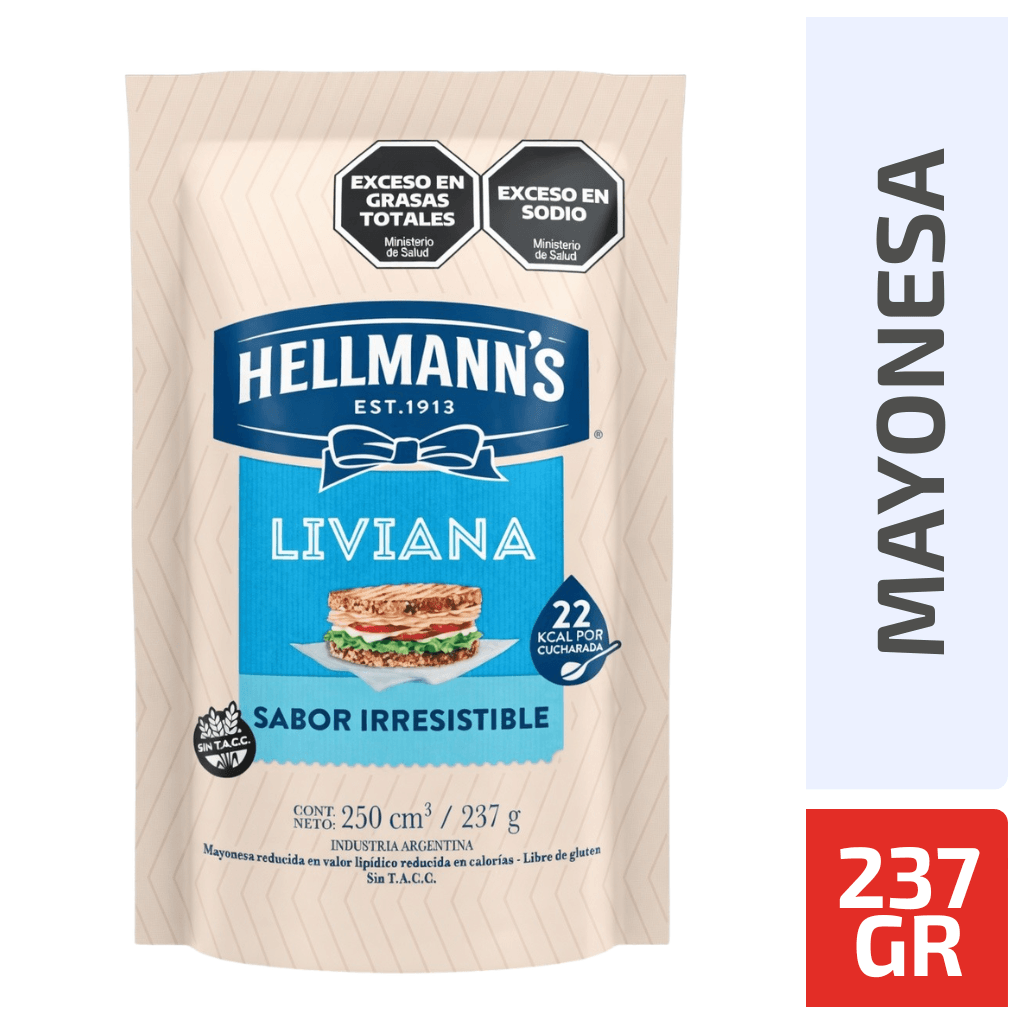 Mayonesa Hellmann's Light 237 g Doypack