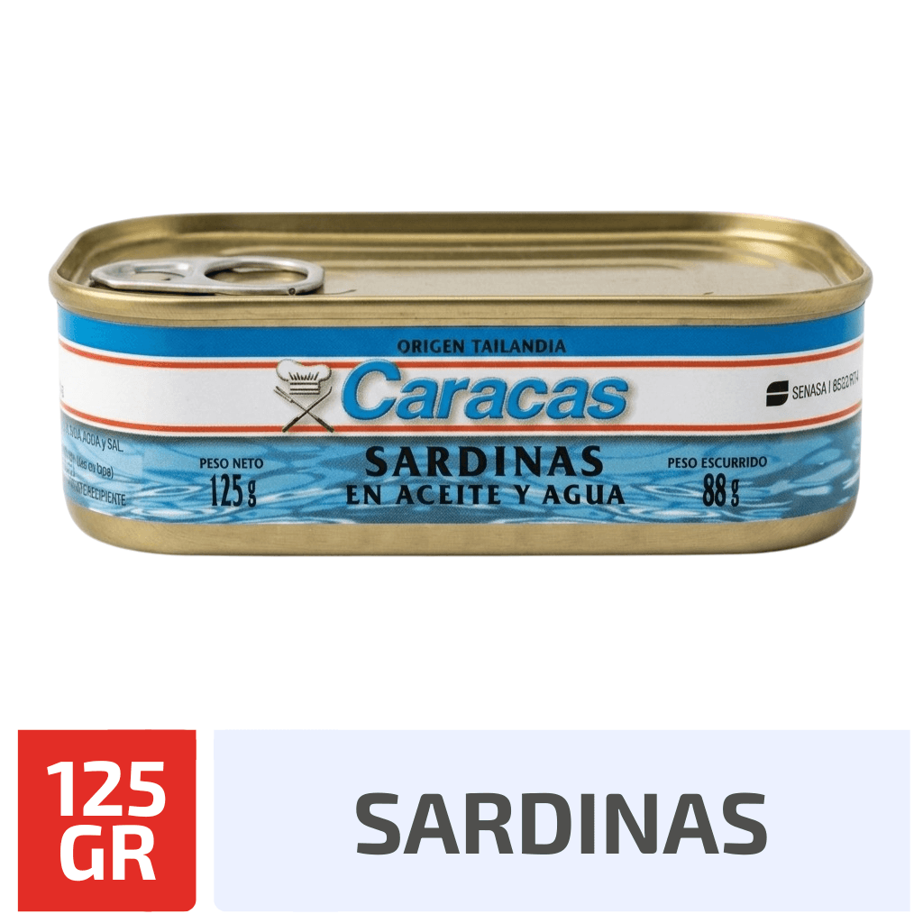 Sardinas Caracas En Aceite x 125 Gr