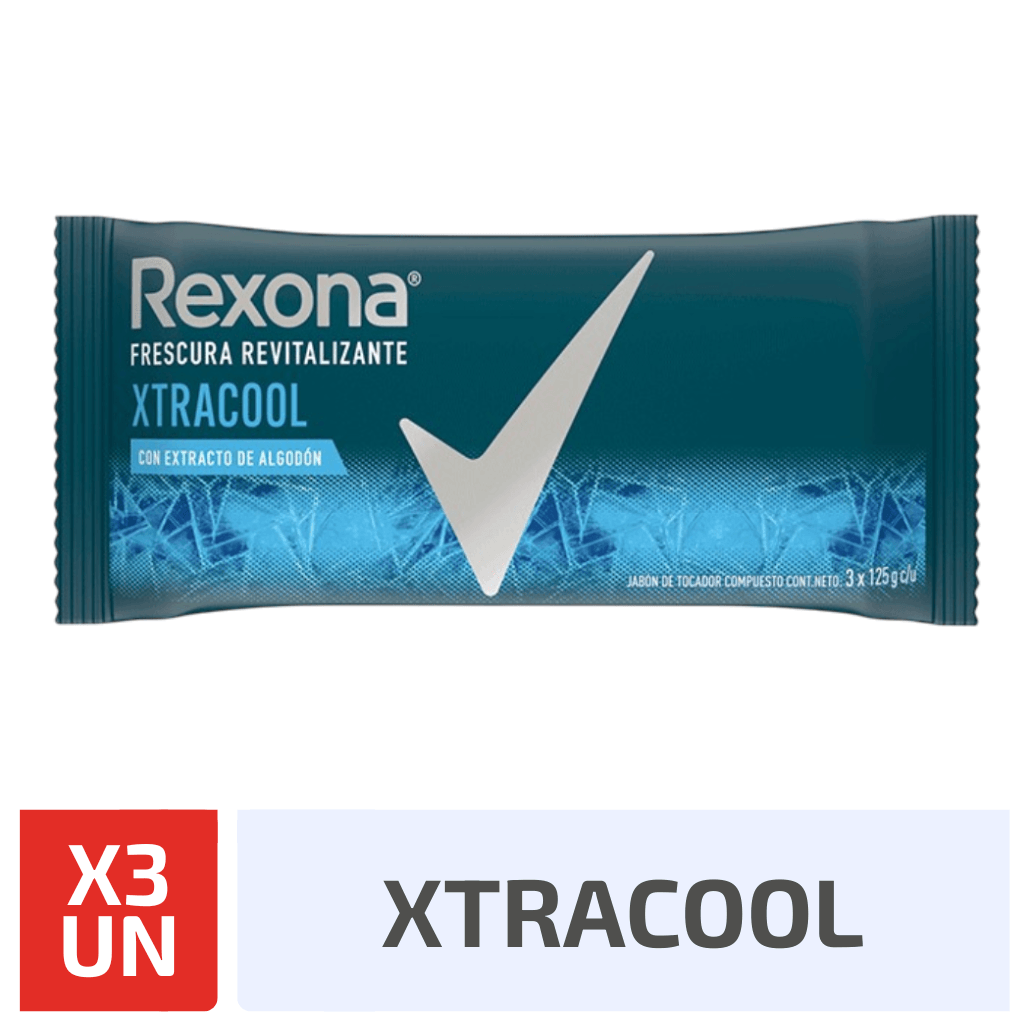 Jabon Rexona Xtracool 3x125gr