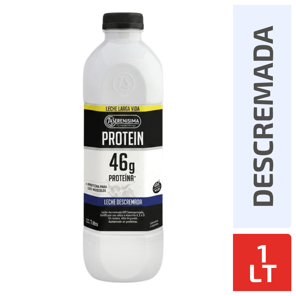 Leche La Serenisina Protein Descremada 0% Larga Vida bot 1 L