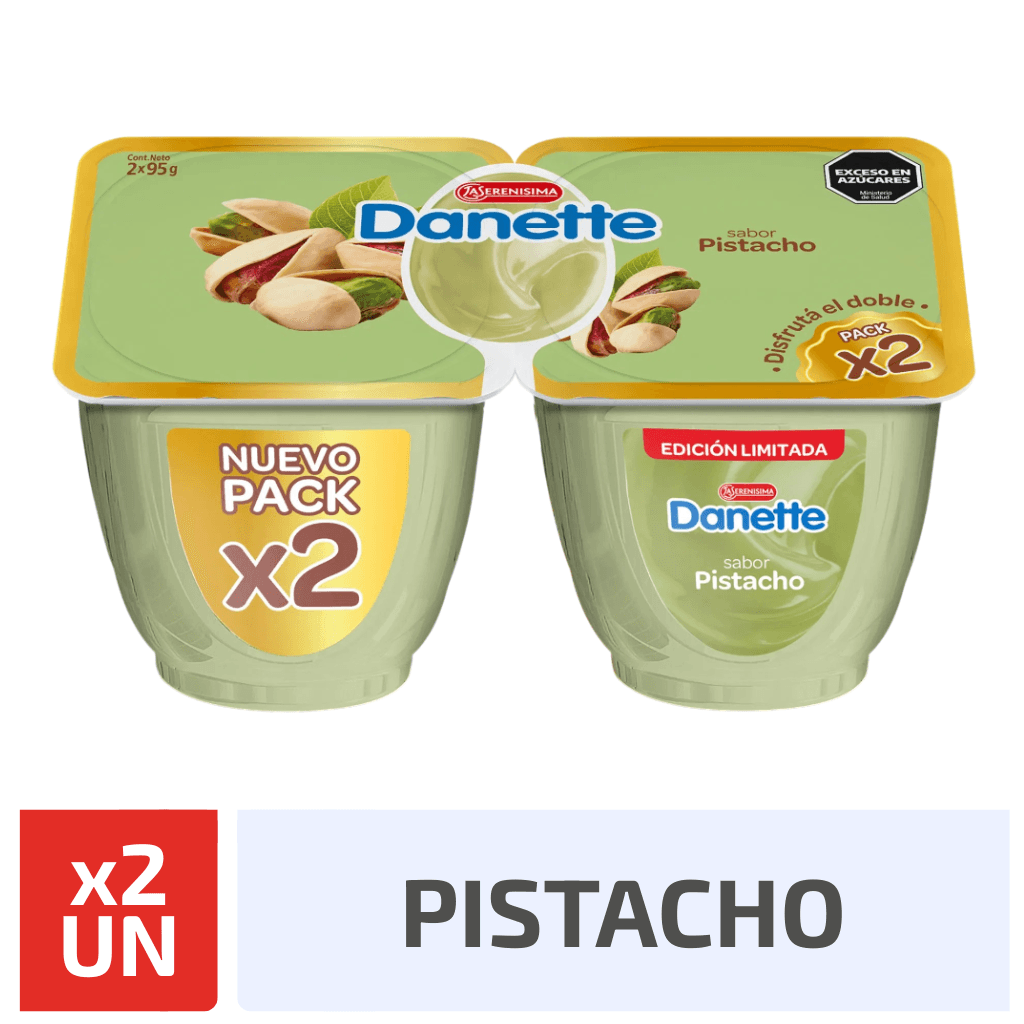 Postre Danette Pistacho 2un x 95Gr