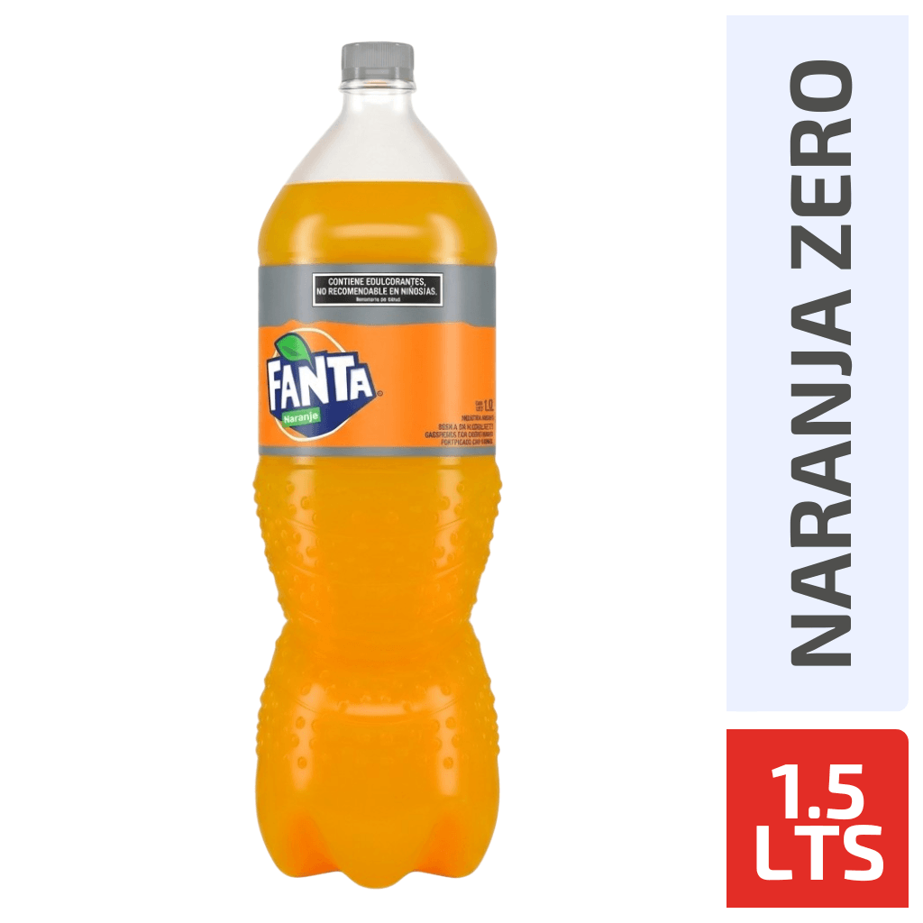 Gaseosa Fanta Naranja Zero  x 1500 Cc